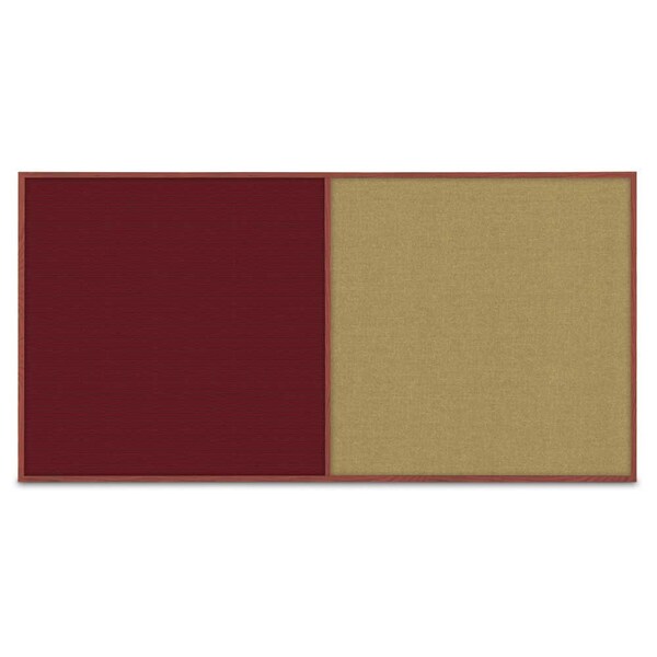 Enclosed Corkboard, 3 Door, 96"x48", 4" Fra, UV3413-SATIN-CORK